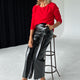 Anne Patent Trousers - Black