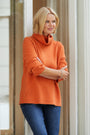 Bess Funnel Neck Jumper - Orange