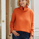 Bess Funnel Neck Jumper - Orange