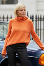 Bess Funnel Neck Jumper - Orange