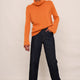 Bess Funnel Neck Jumper - Orange