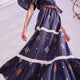 Drew Embroidered Dress - Midnight