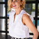 Felicity Frill Strappy Top - White