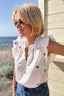 Felicity Top - White Embroidered