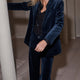 Florence Flare Velvet Trouser - Deep Midnight