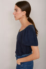 Lily Linen Tee Shirt - Midnight