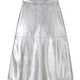 Lateisha Faux Leather Skirt - Silver