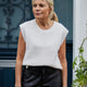 Leanne Ribbed Merino Tank - Ivory