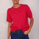 Fleurine Scallop T-Shirt - Poppy Red/Pink