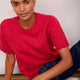 Fleurine Scallop T-Shirt - Poppy Red/Pink