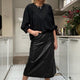 Mylene Faux Leather Skirt - Black