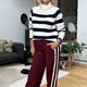 Penny Ponte Wide Leg Trouser - Plum