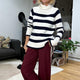 Penny Ponte Wide Leg Trouser - Plum