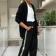 Penny Ponte Wide Leg Trouser - Black