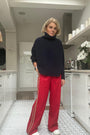 Anya Wide Leg Trouser - Poppy Red
