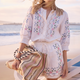 Cora Embroidered Blouse - White